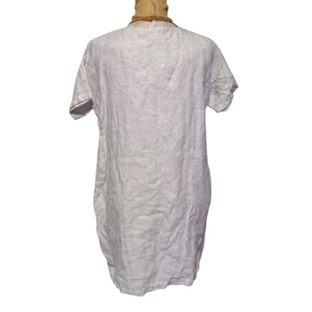 Eileen Fisher Striped Organic Linen Tunic Mini Dress XXS - Picture 3 of 6